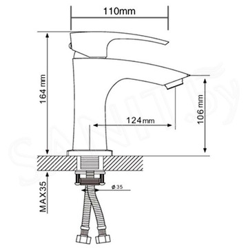 Смеситель для умывальника Gappo Jacob G1007-5