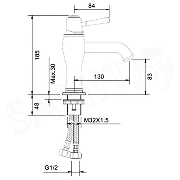 Смеситель для умывальника Gappo G1097