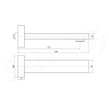 Излив для ванны Deante Cascada Nero NAC N82K