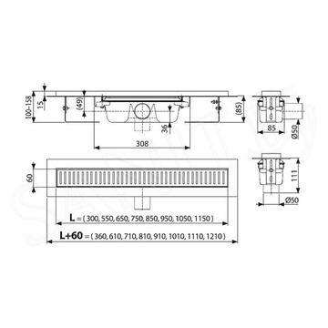 Душевой лоток AlcaPlast APZ1