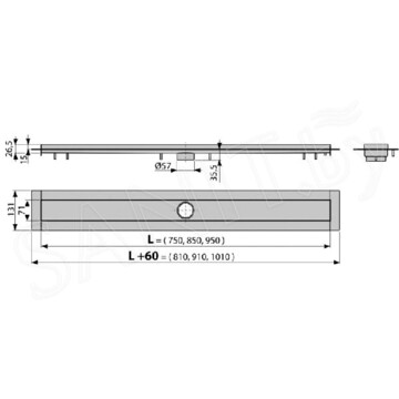 Душевой лоток AlcaPlast APZ13-Stream 750 / 850 / 950