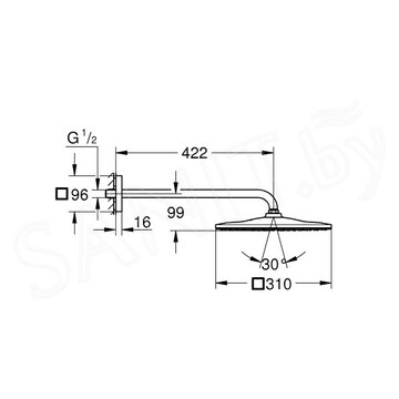 Верхний душ Grohe Rainshower 310 Mono 26563000