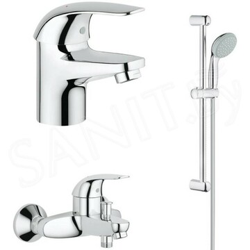 Набор смесителей Grohe Euroeco 124428 c душевым гарнитуром