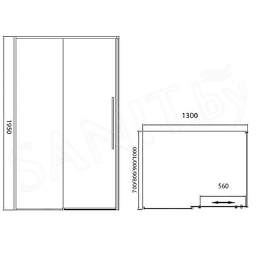 Душевой уголок RGW Stilvoll SV-42B 130 (SV-12B + Z-050-2B)