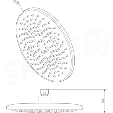 Верхний душ AM.PM Gem F0590000