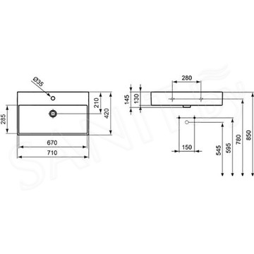 Умывальник Ideal Standard Strada K077701 / K077801 / K078201