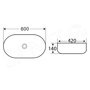 Умывальник BelBagno BB1084-H301 / BB1084-H311