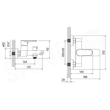 Смеситель для ванны Iddis Cloud CLOSB02i02WA