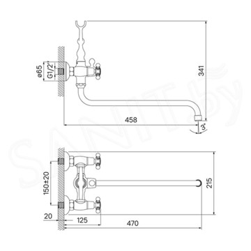 Смеситель для ванны Iddis Sam SAMSBL2i10