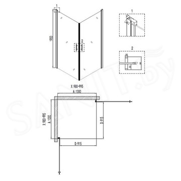 Душевой уголок Niagara Nova NG-6603-08 / NG-6604-08