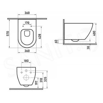 Комплект инсталляции Berges Novum 525 c кнопкой D7, подвесным унитазом Mascon Rimless и сиденьем Toma Slim SO