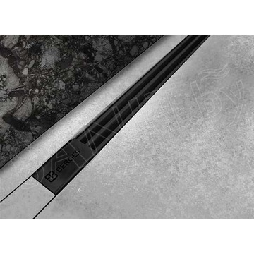 Душевой лоток Berges Wasserhaus Super Slim черный матовый вертикальный выпуск