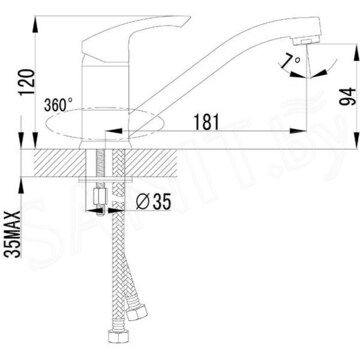 Смеситель для кухонной мойки Lemark Plus Strike LM1104C