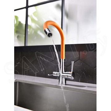 Смеситель для кухонной мойки Lemark Comfort LM3075C-Orange с подключением к системе очистки воды
