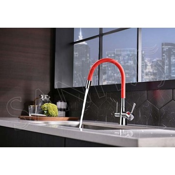 Смеситель для кухонной мойки Lemark Comfort LM3075C-Red с подключением к системе очистки воды