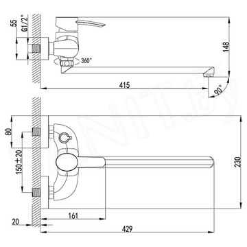 Смеситель для ванны Lemark Atlantiss LM3217C