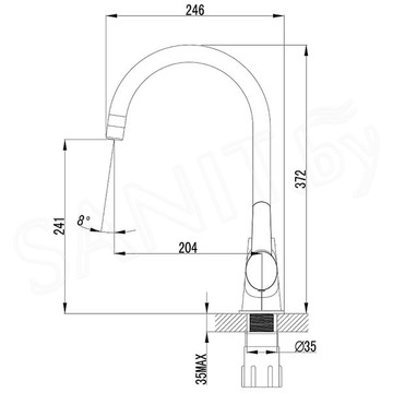 Смеситель для кухонной мойки Lemark Atlantiss LM3255C