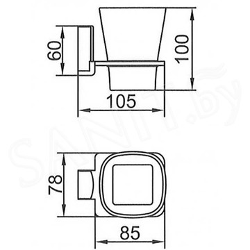 Стакан Ledeme L30306U / L30306B