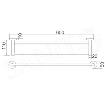 Держатель для полотенец Ledeme L71709B