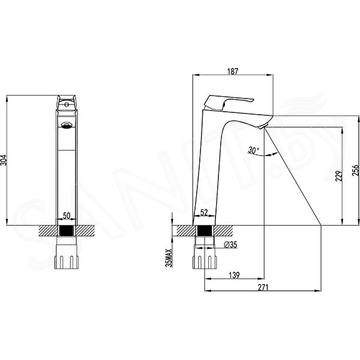 Смеситель для умывальника Lemark Unit LM4509C