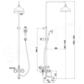 Душевая стойка Lemark Brava LM4762G