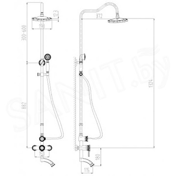 Душевая стойка Lemark Jasmin LM6662B