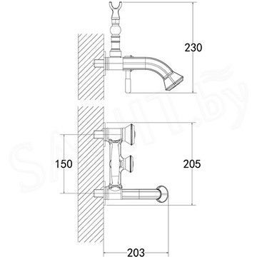 Смеситель для ванны Lemark Jasmin LM6612ORB