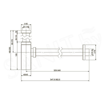 Сифон для умывальника Wellsee Drainage System 182111000 / 182112000