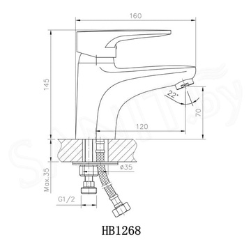 Смеситель для умывальника Haiba HB1268 с гигиеническим душем