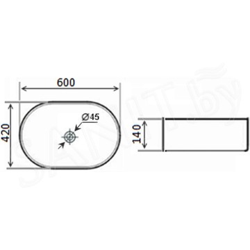 Умывальник Timo Kulo TK-405MB