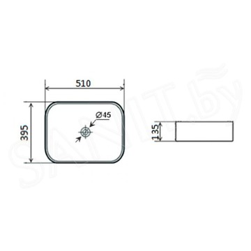 Умывальник Timo Soli TK-305 / TK-305MW