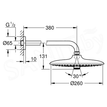 Верхний душ Grohe Euphoria 260 26459000 (3 режима)