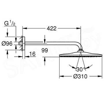 Верхний душ Grohe Rainshower 310 Mono 26558000