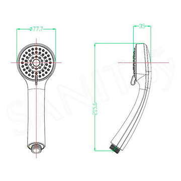 Душевая лейка Milardo Hand Shower 0403F76M18