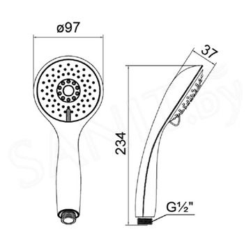 Душевая лейка Milardo Hand Shower 3203F97M18