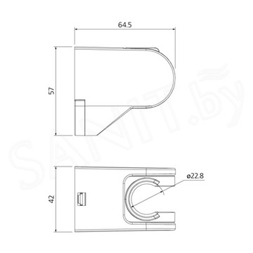 Держатель для душевой лейки Milardo Shower Holder 360CP00M53