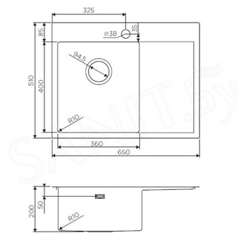 Кухонная мойка Omoikiri Akisame 65-IN / 65-GM / 65-LG