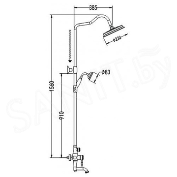 Душевая стойка Rose R0436Q