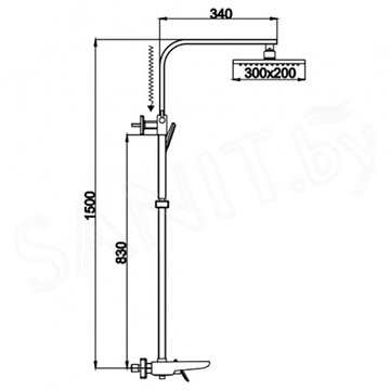 Душевая стойка Rose R1636Q