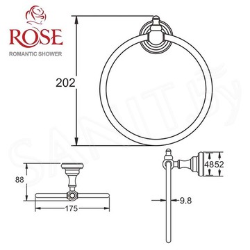 Держатель для полотенец Rose RG1106Q