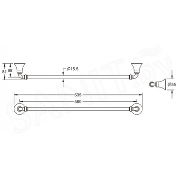 Держатель для полотенец Rose RG1217