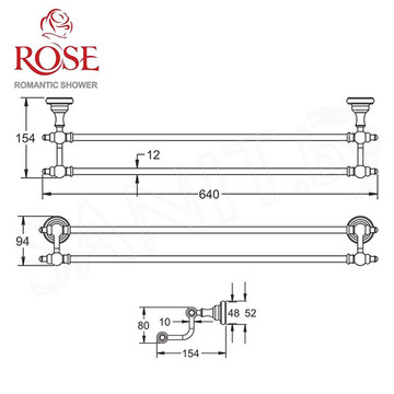 Держатель для полотенец Rose RG1127