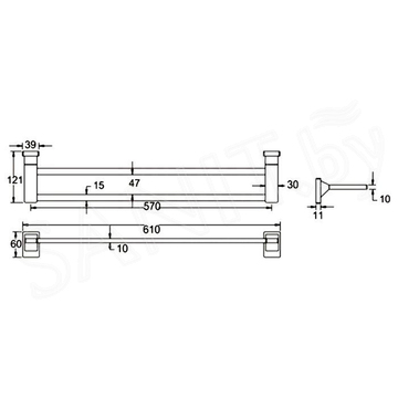 Держатель для полотенец Rose RG1627