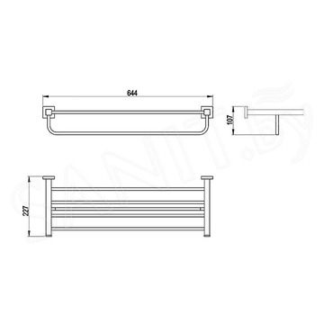 Полка для полотенец с держателем Timo Selene 10058/00