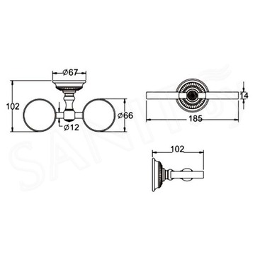 Стакан Rose RG1422Q двойной