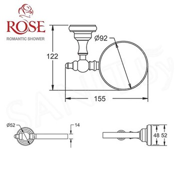 Ершик для унитаза Rose RG1100