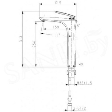 Смеситель для умывальника Lemark Bellario LM6809C