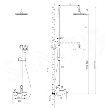 Душевая стойка Lemark Bellario LM6862C