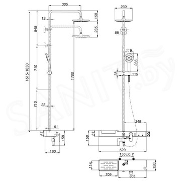 Душевая стойка Lemark Tropic LM7007C