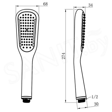 Душевая лейка Lemark LM0411BL